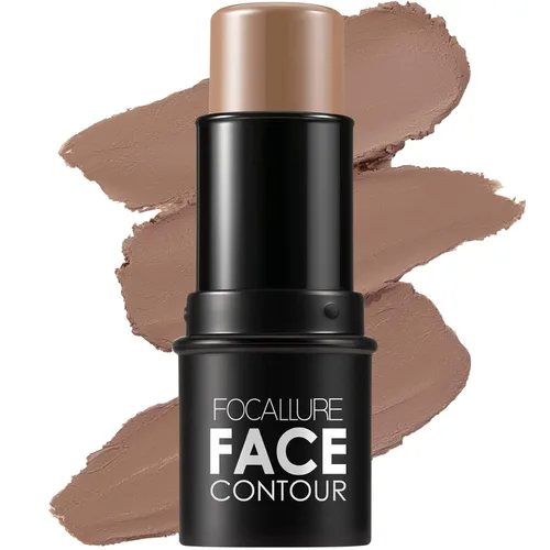 FOCALLURE MOCHA - Barra de contorno en crema, barra bronceadora mate, maquillaje profesional para moldear y contornear la cara, fácil de aplicar con