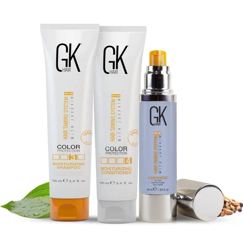 Miniatura 7 de GK HAIR Global - Juego de champú y acondicionador hidratante de queratina (3.4 onzas líquidas/3.4 fl oz) con suero antiencrespamiento y aceite