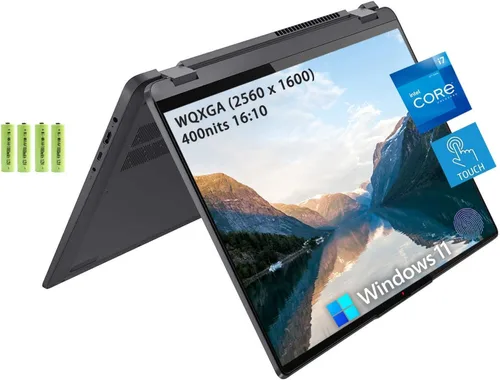 Lenovo 2023 Flex 5 16" 2.5K WQXGA (2560 x 1600) Portátil con pantalla táctil 2 en 1, Intel 10-Core i7-1255U de 12ª generación, 16 GB de RAM, SSD
