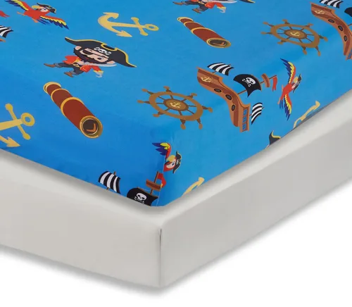 Miniatura 42 de EVERYDAY KIDS Juego de 2 sábanas bajeras ajustadas para cuna de niño, 100% microfibra suave y transpirable, sábana para bebé, se adapta al colchón