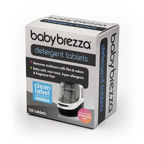 Baby Brezza Tabletas de jabón detergentes universales para lavadora de botellas Baby Brezza Pro y todas las marcas de lavadoras de botellas, 120