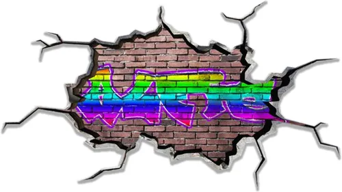Miniatura 12 de Calcomanía de pared personalizada con nombre de graffiti 3D, calcomanía decorativa de vinilo artística personalizada, extraíble, despegar y pegar