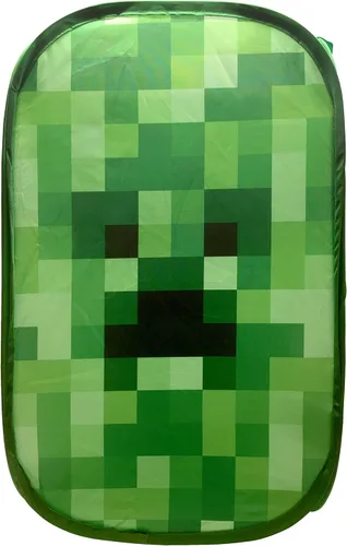 Miniatura 2 de Jay Franco Minecraft Creeper Pop Up Hamper - Cesta de lavandería de malla/bolsa con asas duraderas, 22" x 14" Verde - Minecraft