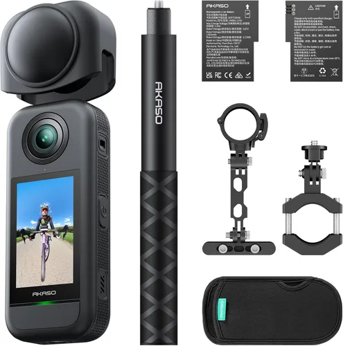Miniatura 16 de AKASO Combo de creador de cámara de acción 360: video 360 de 5.7K con sensores de 1/2 pulgada de 48 MP, foto 360 de 72 MP, 360 supersuave, palo