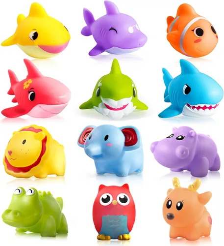 Miniatura 8 de Hely Cancy Juguetes de baño para niños, juguetes de baño sin agujeros para bebés de 1 año de edad, niños y niñas, ducha, agua, piscina, juguetes