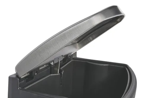 Miniatura 10 de Papelera acero inoxidable con pedal Rubbermaid Commercial Slim Jim, Negro (Black Trim), 1