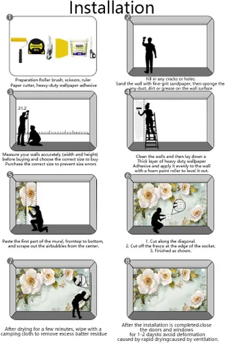 Miniatura 4 de Papel pintado floral moderno, simple y elegante, murales de pared de estilo chino, decoración de fondo de pared grande (no autoadhesivo)