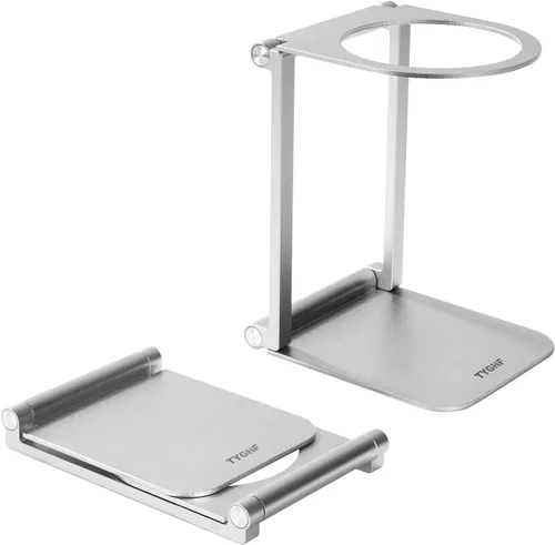Miniatura 10 de Vierta sobre el soporte del gotero, soporte portátil y plegable para máquina de café expreso con fuera, soporte de café de oficina con base