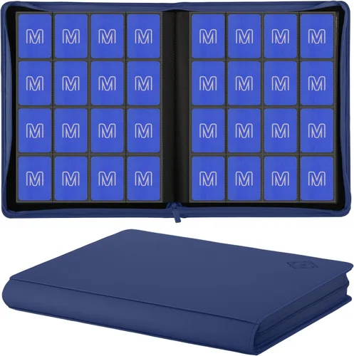 Miniatura 8 de Carpeta de Tarjetas Premium de 16 Bolsillos, Carpeta de Tarjetas de Intercambio Sostiene hasta 1000+ Tarjetas Álbum de Colección de Tarjetas 44 negro