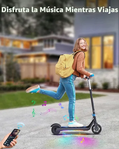 Miniatura 4 de Gyroor H30 Max Scooter eléctrico para niños, pantalla LED, potente motor de 150 W, sistema de freno doble, altura y velocidad ajustables