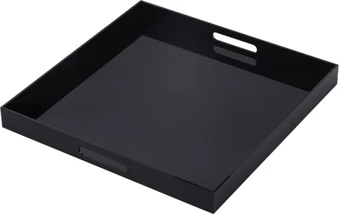 Bandeja de servir de acrílico grande tamaño King para cama, 24 x 24 pulgadas, a prueba de derrames, bandejas decorativas, organizador de encimera