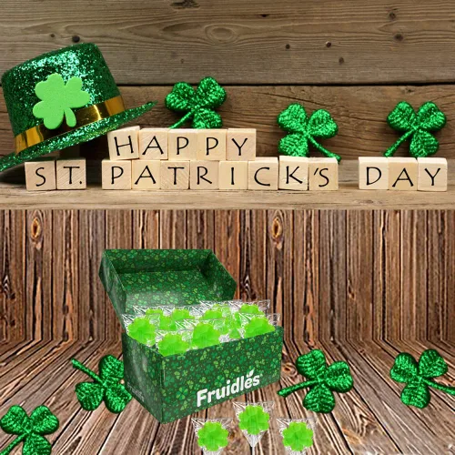 Miniatura 5 de Día de San Patricio 50 Paletas de trébol verde de 0.28 oz, chupones de dulces de trébol, recuerdo de fiesta, envueltas individualmente