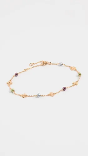 Miniatura 2 de Tory Burch Pulsera delicada de cadena de perlas Kira para mujer