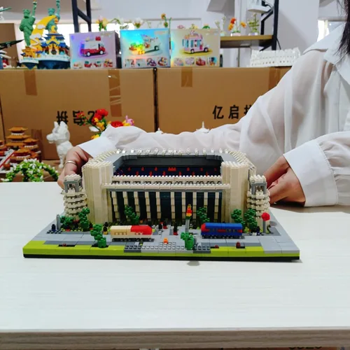 Miniatura 8 de Juegos de Bloques de Construcción Micro del Estadio de Fútbol de Barcelona, Juegos de Bloques de Construcción de Arquitectura de Mini Ladrillos