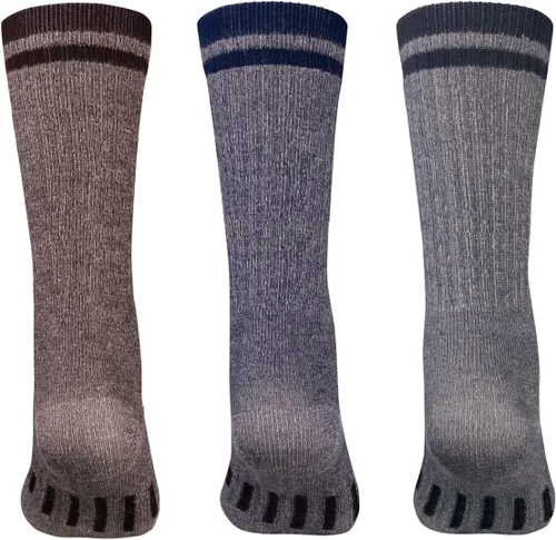 Miniatura 2 de MERIWOOL Calcetines de senderismo de lana merino para hombres y mujeres 3 pares de peso medio acolchados cálidos y transpirables