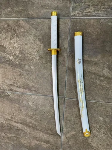 Miniatura 5 de Espada tradicional japonesa de espuma samurái Katana impresa dragón dorado en vaina