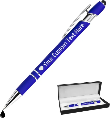 Miniatura 102 de STREADVE Bolígrafos personalizados personalizados con nombre grabado, logotipo, texto, bolígrafos de escritura suave, regalo personalizado para Negro