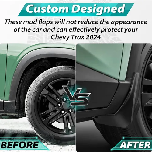 Miniatura 5 de Aletas de barro compatibles con Chevrolet Trax 2026 2025 2024, protectores de barro, 4 protectores de guardabarros compatibles con accesorios Chevy