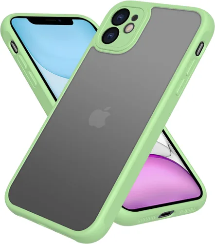 Miniatura 125 de PinLiSheng Funda mate para iPhone 11, funda protectora dura y delgada con protección a prueba de golpes, funda trasera translúcida y mate para Gris