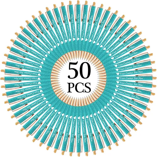 Miniatura 24 de Hasta 100 bolígrafos personalizados a granel con nombre, bolígrafo con purpurina personalizable, logotipo de negocios, mensaje de texto, regalo