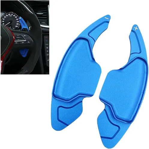 Miniatura 5 de SANRILY Fundas de aluminio negro para palanca de cambios de volante para Infiniti Q50 QX50 Q60 Coupé 2019 y para Nissan Skyline GT Rogue 2021 2022