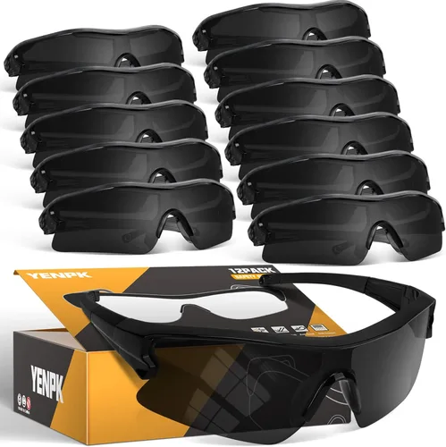 Miniatura 12 de Gafas de seguridad con protección UV para hombres, antiarañazos, conformes a ANSI z87+, gafas protectoras de goma antideslizante con patillas