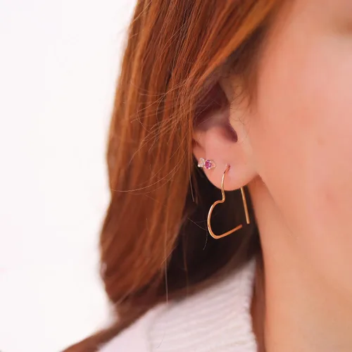 Miniatura 11 de Aretes de aro finos martillados, elegantes plata esterlina geométrica sólida, relleno de oro y relleno de oro rosa; para mujer por Lotus Stone