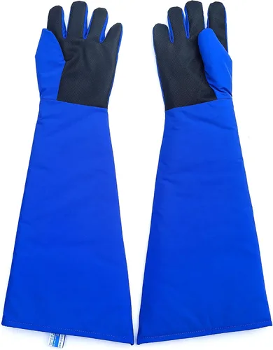 Miniatura 14 de Inf-way Guantes criogénicos de baja temperatura LN2 guantes protectores de nitrógeno líquido de almacenamiento en frío Guantes de seguridad