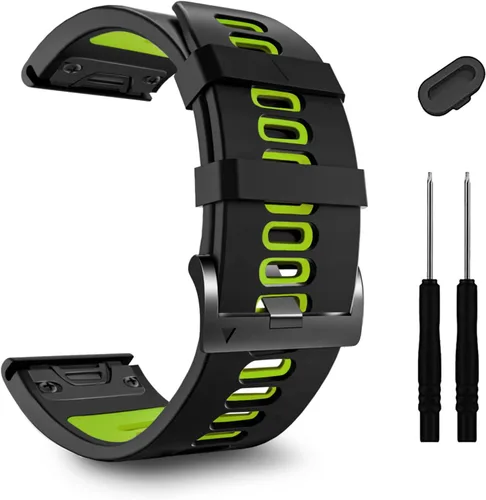 Miniatura 6 de ZPJPPLX 26mm Correas de reloj de fácil ajuste para tactix 8 Fenix 8 51mm 7X Pro 6X 5X, correas deportivas de silicona suave compatibles para Garmin