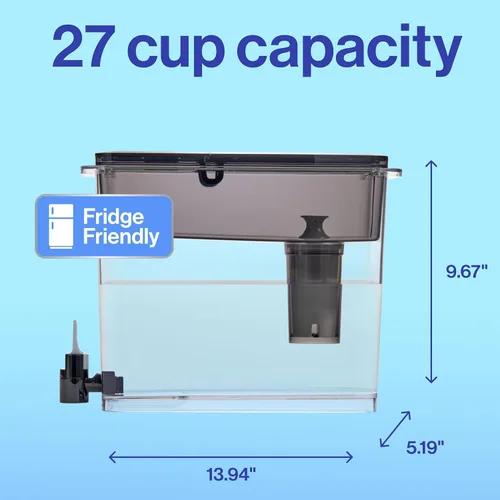 Miniatura 2 de Brita UltraMax - Dispensador de agua grande con 1 filtro BritaPlus, capacidad de 27 tazas, negro y 4 filtros de agua Brita Plus, dura 8 meses