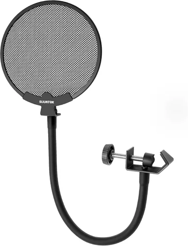 Miniatura 10 de SUUNTOK Filtro Pop de micrófono de alto rendimiento mejorado, filtro Pop ideal para sesiones de grabación de micrófono y transmisión