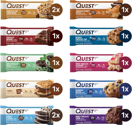 Miniatura 2 de Quest Nutrition Ultimate Variety Pack Barras de proteínas, altas en proteínas, bajas en carbohidratos, sin gluten, aptas para dieta cetogénica, 12