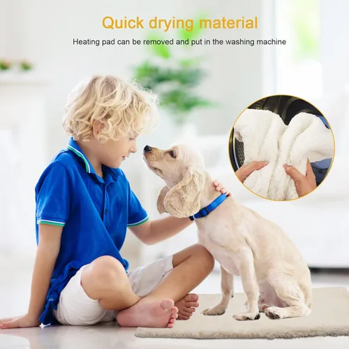 Miniatura 6 de Almohadilla térmica para mascotas, pantalla LED en tiempo real de la temperatura de la almohadilla térmica, cama térmica para perros y gatos