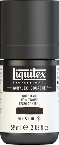Miniatura 52 de Liquitex Professional - Gouache acrílico profesional, botella de 2 onzas (59 ml), blanco titanio