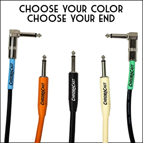 Miniatura 2 de ChromaCast Pro Series CC-PSCBLSS cables para instrumentos con extremos derechos, Vainilla crema