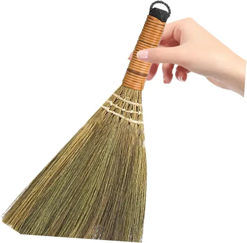 Miniatura 4 de LIFKOME Escoba de hierba para interiores, escoba de mango tailandés, herramienta de limpieza de barrido, escoba asiática hecha a mano para el hogar