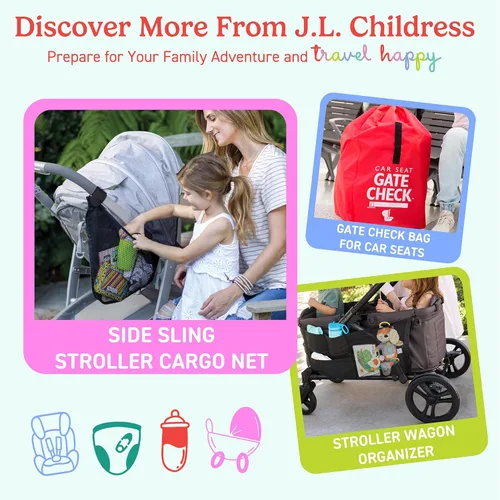 Miniatura 8 de J.L. Childress Cool 'N Cargo - Enfriador y organizador para cochecito y vagón - Ajuste universal - Aislado - Se fija a cochecitos, vagones