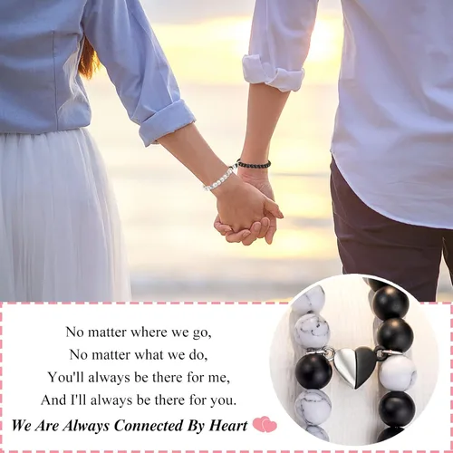 Miniatura 2 de PINKDODO I Love You Bracelet Gifts Couples Bracelets Valentines' Day Christmas Anniversary Birthday Gifts for Boyfriend Girlfriend Women Men