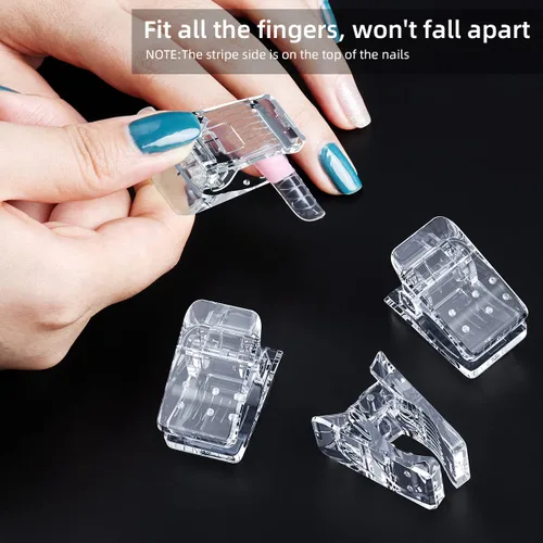 Miniatura 5 de Beloving 10 clips para puntas de uñas, gel de extensión de uñas de construcción rápida para kit de uñas postizas y herramientas de manicura de doble