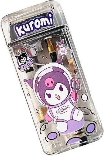 Miniatura 3 de NIVEK Luz LED Cool Transparente Encendedor Que Brilla En La Oscuridad Iluminación Gatito KT Gato Kulomi Carácter Japonés Kawaii Llama Rosa