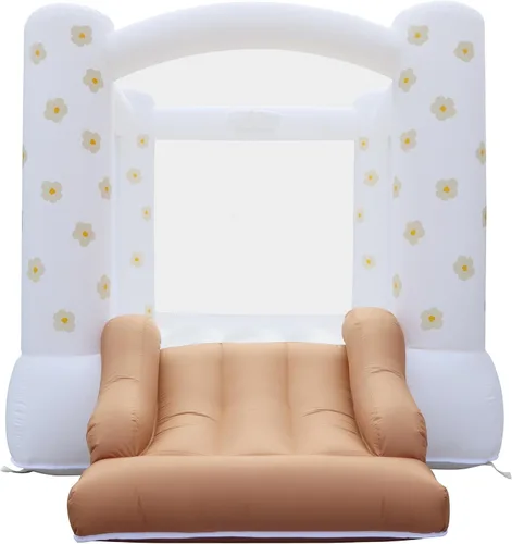 Miniatura 2 de Casa de rebote inflable Bounceland in Bloom Playland, 8.5 pies de largo x 7 pies de ancho x 6.5 pies de alto, casa de rebote floral neutra