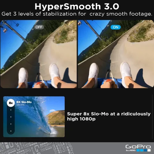 Miniatura 6 de GoPro HERO9 Black - Paquete de comercio electrónico - Cámara de acción impermeable con pantalla LCD frontal y pantalla trasera táctil, video 5K
