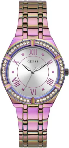 Miniatura 5 de Guess Reloj de cristal de silicona azul + tono oro rosa