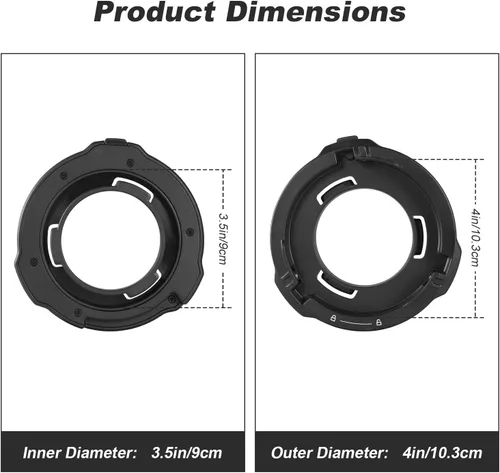 Miniatura 4 de Godox ML-GB Godox Mount to Bowens Mount Speedring Adaptador para Godox AD300Pro, AD400Pro, ML100BI, ML30, ML30BI, ML60, ML60BI, ML60IIBI que adoptan