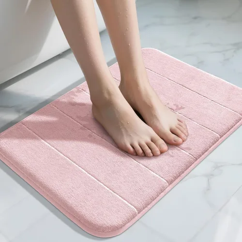 Miniatura 55 de Yimobra Tapete de baño de espuma viscoelástica, súper suave, absorbente, antideslizante, de secado rápido, lavable a máquina, tapete para bañera