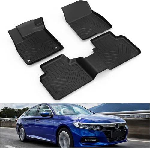 Miniatura 13 de KIWI MASTER Alfombrillas para Honda Civic 2016-2021, ajuste personalizado para todo tipo de clima, revestimientos de suelo de TPE resistentes, 2