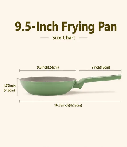 Miniatura 2 de USELUCK Sartén antiadherente de cerámica de 9.5 pulgadas, sartén para tortilla sin PFOA, utensilios de cocina de aluminio compatibles con inducción