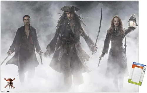 Miniatura 15 de Trends International Disney Pirates of the Caribbean: At World's End - Póster de pared de grupo, 14.725 x 22.375 pulgadas, versión enmarcada