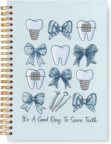 Miniatura 18 de Cuaderno de regalos para dentistas, asistente de higienista dental, regalos de oficina para mujeres, cuaderno de tapa dura en espiral de 5.5 x 8.3