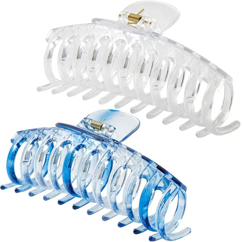 Miniatura 21 de Pinzas para el cabello extra grandes de 5.5 pulgadas para cabello largo y grueso, pinzas para el cabello de mujer, 2 unidades, accesorios